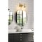 Z-Lite Sutton Vanity, 2-Light, 15.75 In.W x 7 In.L x 10.25 In.H, Brushed Gold/Clear 7502-2V-BG - alternate 5
